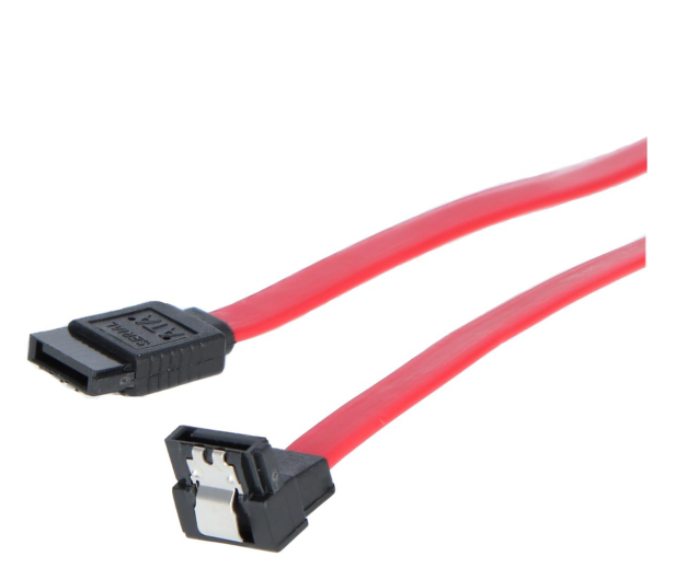 SILVER MONKEY Kabel SATA III kątowy 0,3m czerwony SMA108 - 1047802 - zdjęcie